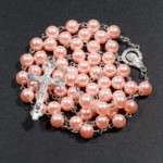 Pearl rosary with smooth beads for prayer and daily devotion