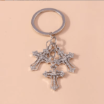 Glitter Cross 3 in 1 Christian keyholder with glitter cross design