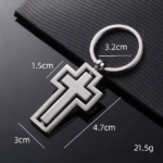 Metal Jesus Cross Christian keyholder with cross design