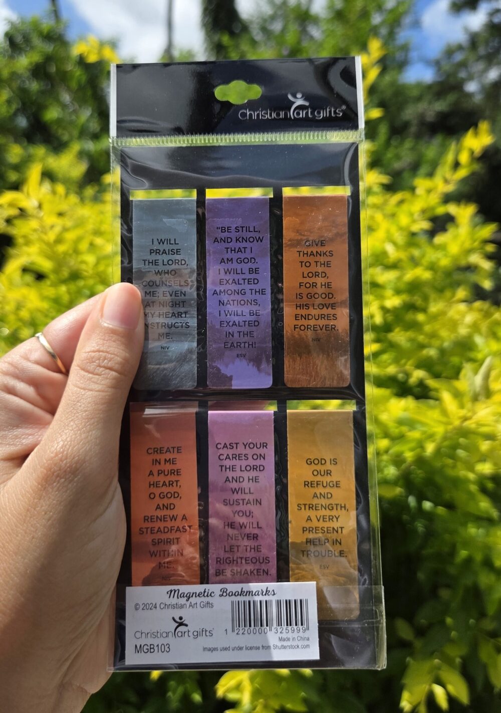Words & Bible Verses Magnetic Bookmarks - Set of 6