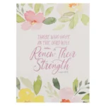 Christian floral notebook “Those Who Hope in the Lord” scripture design