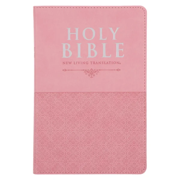 NLT Pink Pattern Faux Leather Bible Thumb Indexed with elegant design