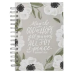 Christian journal “May the God of Hope Fill You with Joy and Peace” cover design
